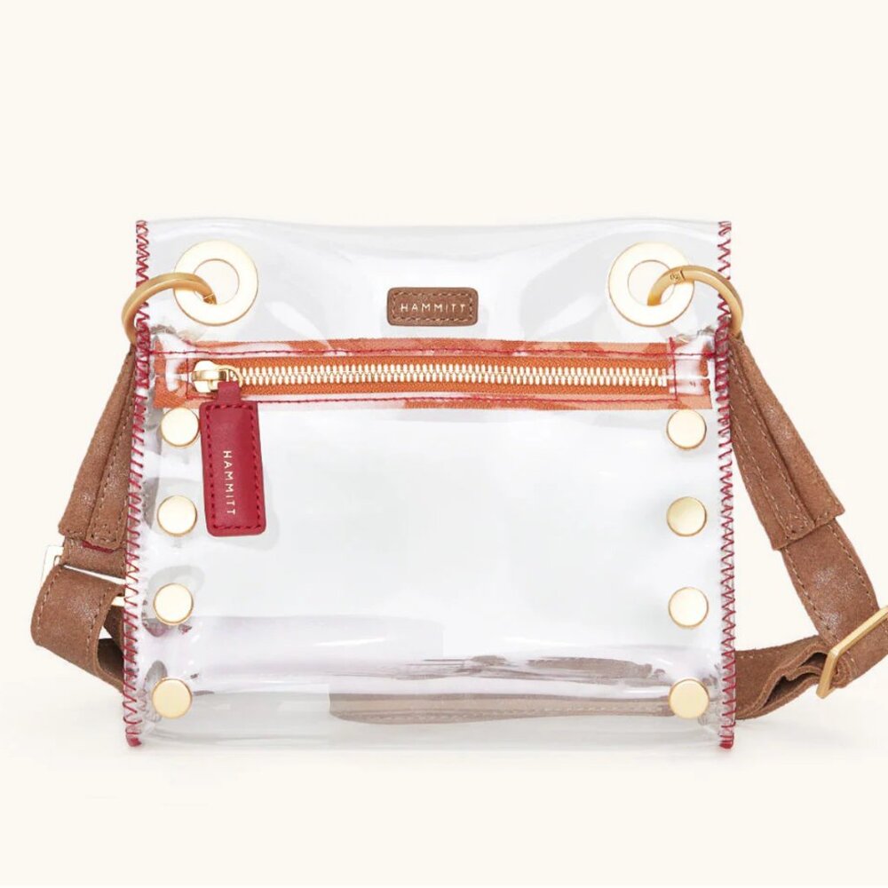 NEW IN BOX: Hammitt Tony Clear Sml Brushed Gold